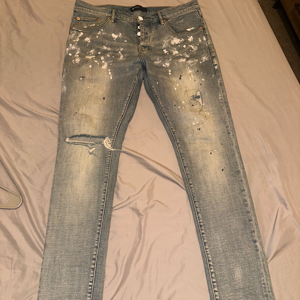 Purple jeans